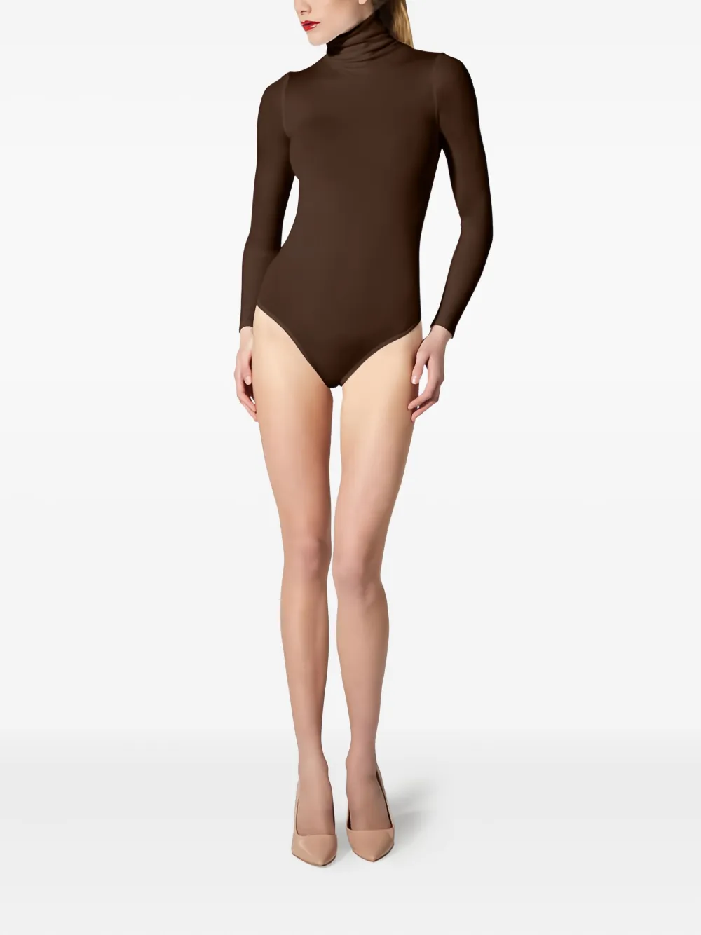 Wolford turtleneck long-sleeve bodysuit - Bruin