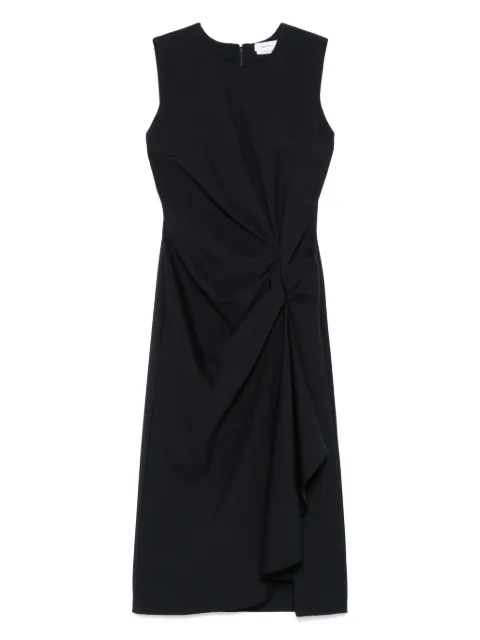Alexander McQueen vestido midi con diseño drapeado
