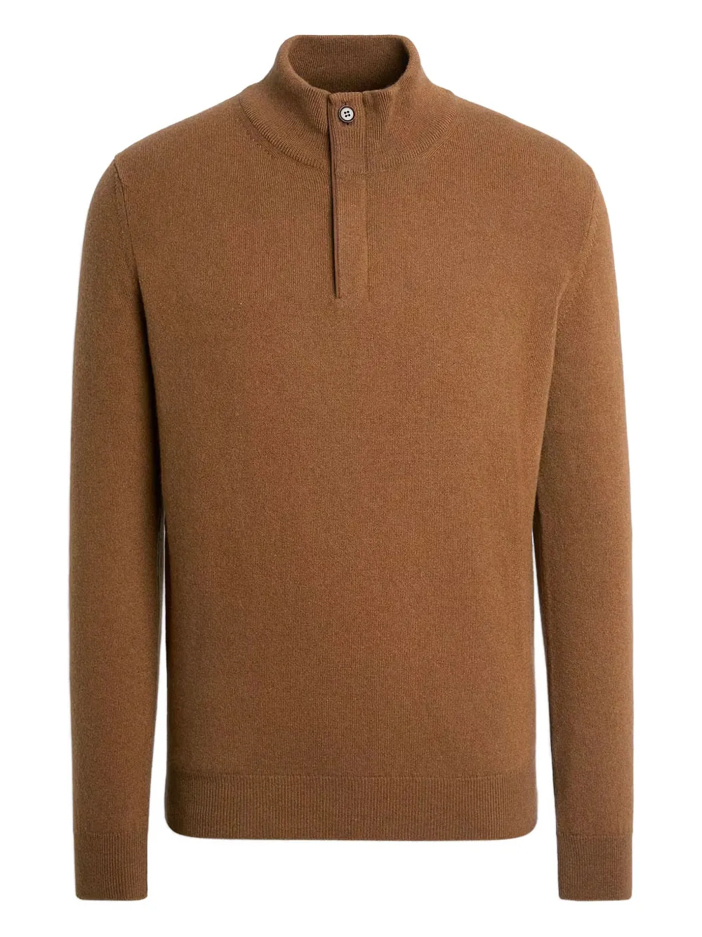 Zegna suéter de cachemira con medio cierre | marrón | Image 1