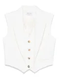 Alexander McQueen layered wool waistcoat - White