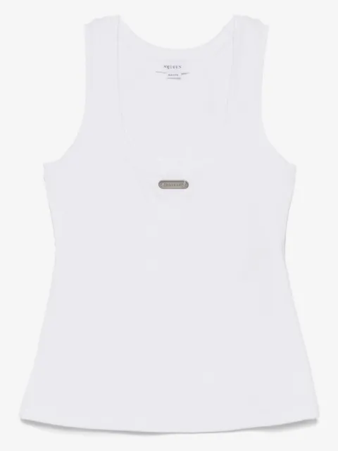 Alexander McQueen logo-plaque tank top