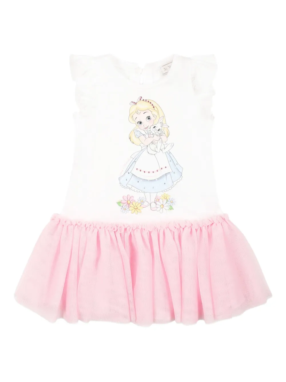 Monnalisa robe en coton | blanc | Image 1