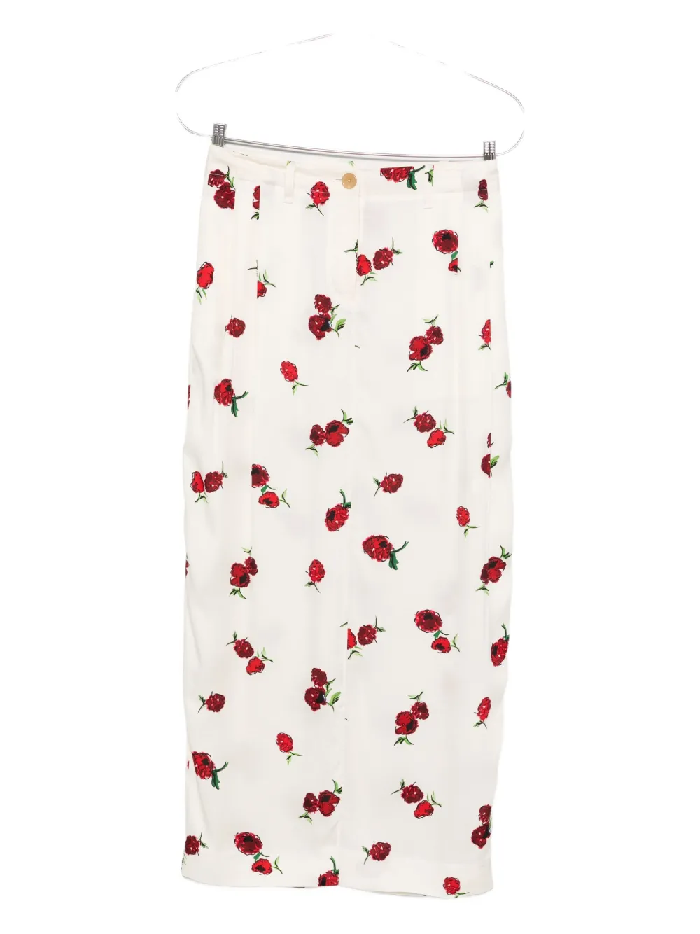 KHAITE Lucian midi skirt Beige