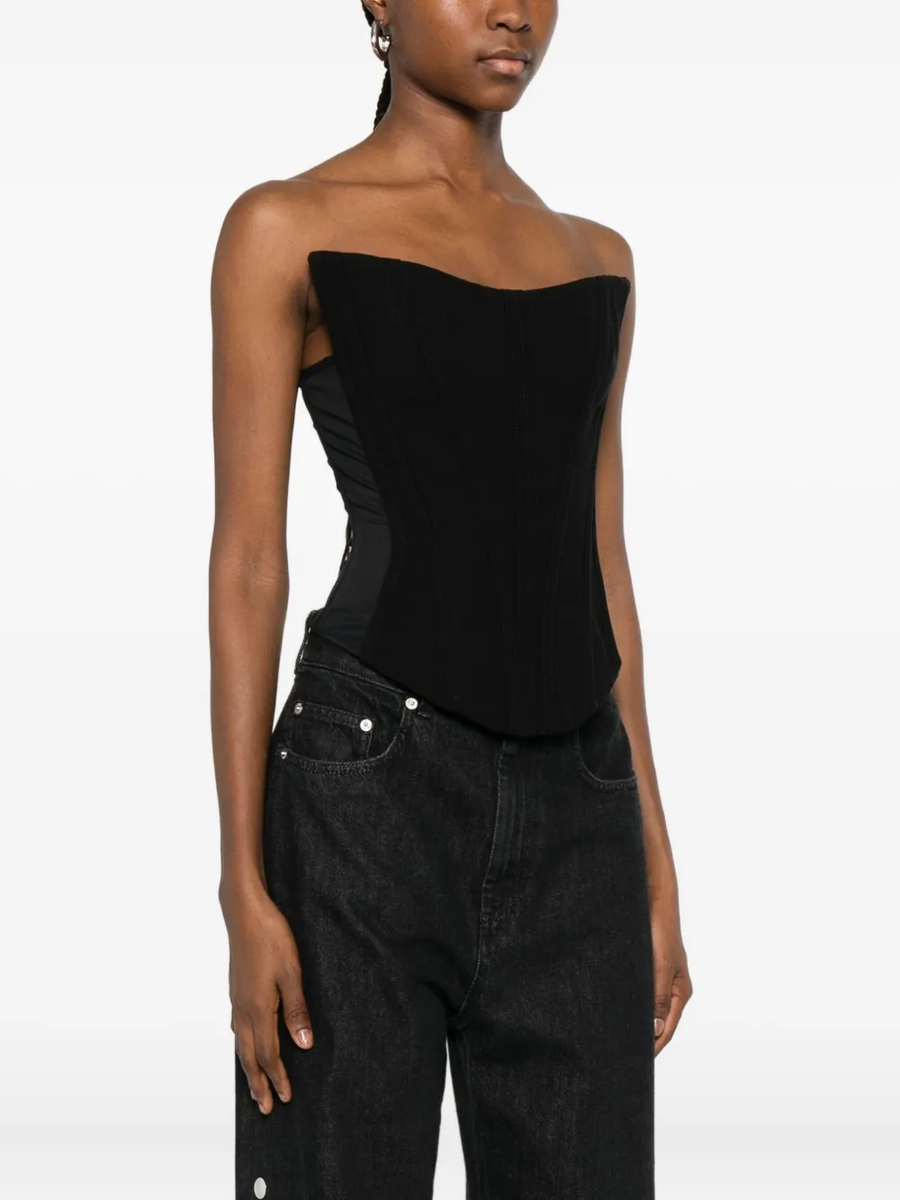 Mugler Strapless avondjurk Zwart