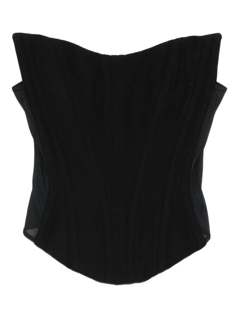 Mugler top strapless estilo corset | negro | Image 1