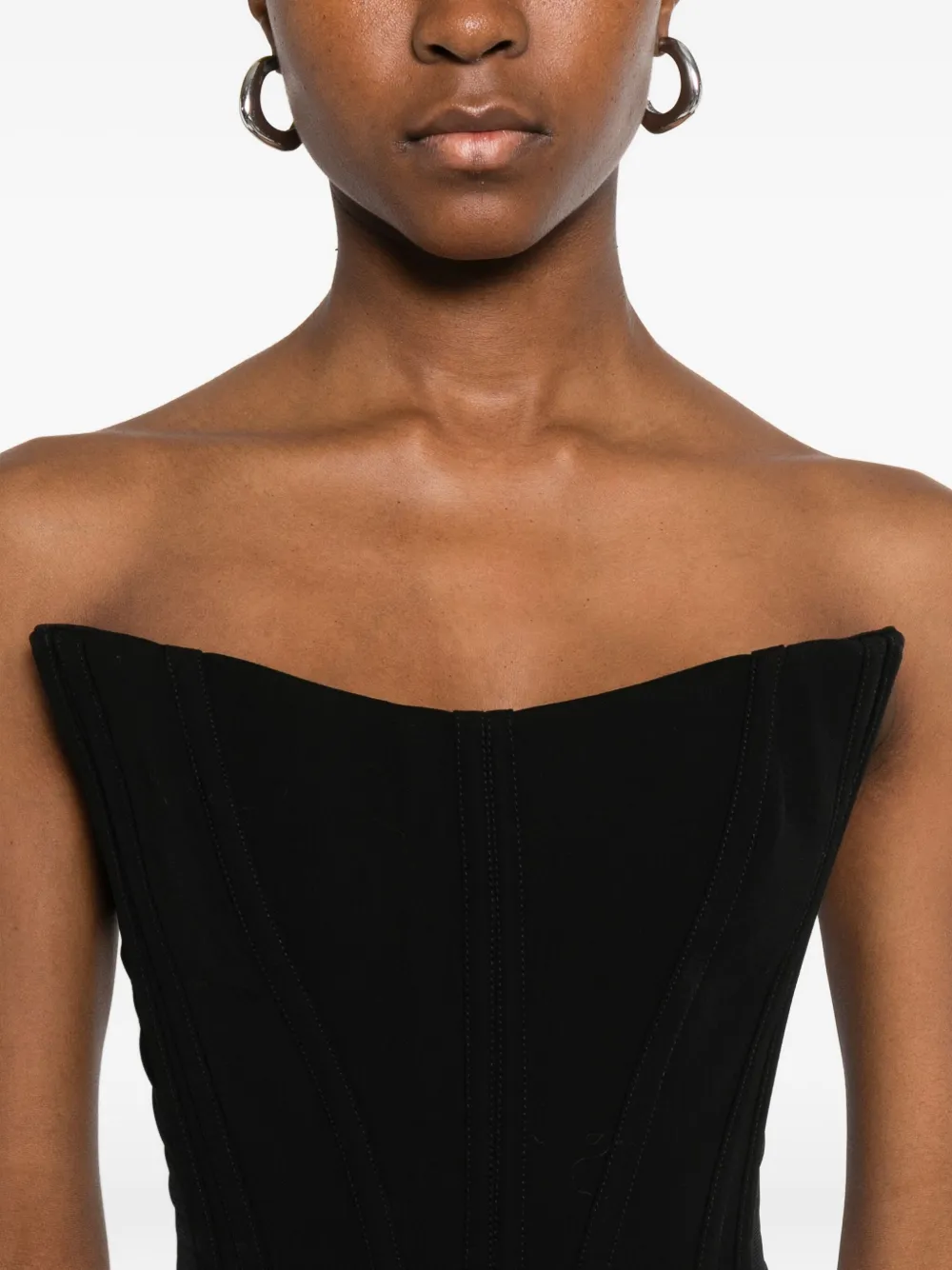 Mugler Strapless avondjurk Zwart