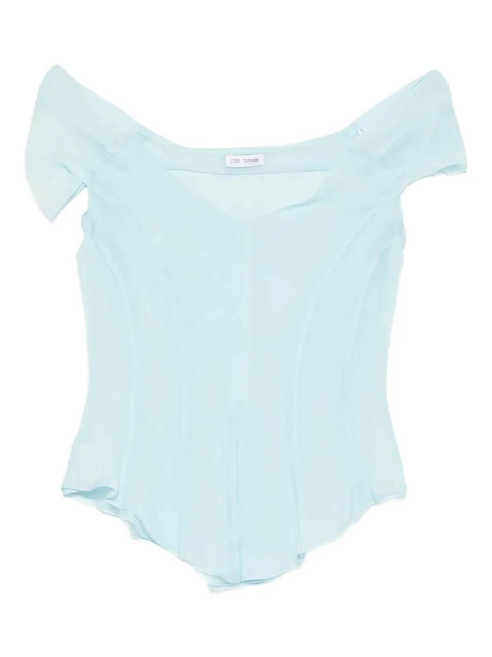 Judy Turner off-shoulder top - Blu