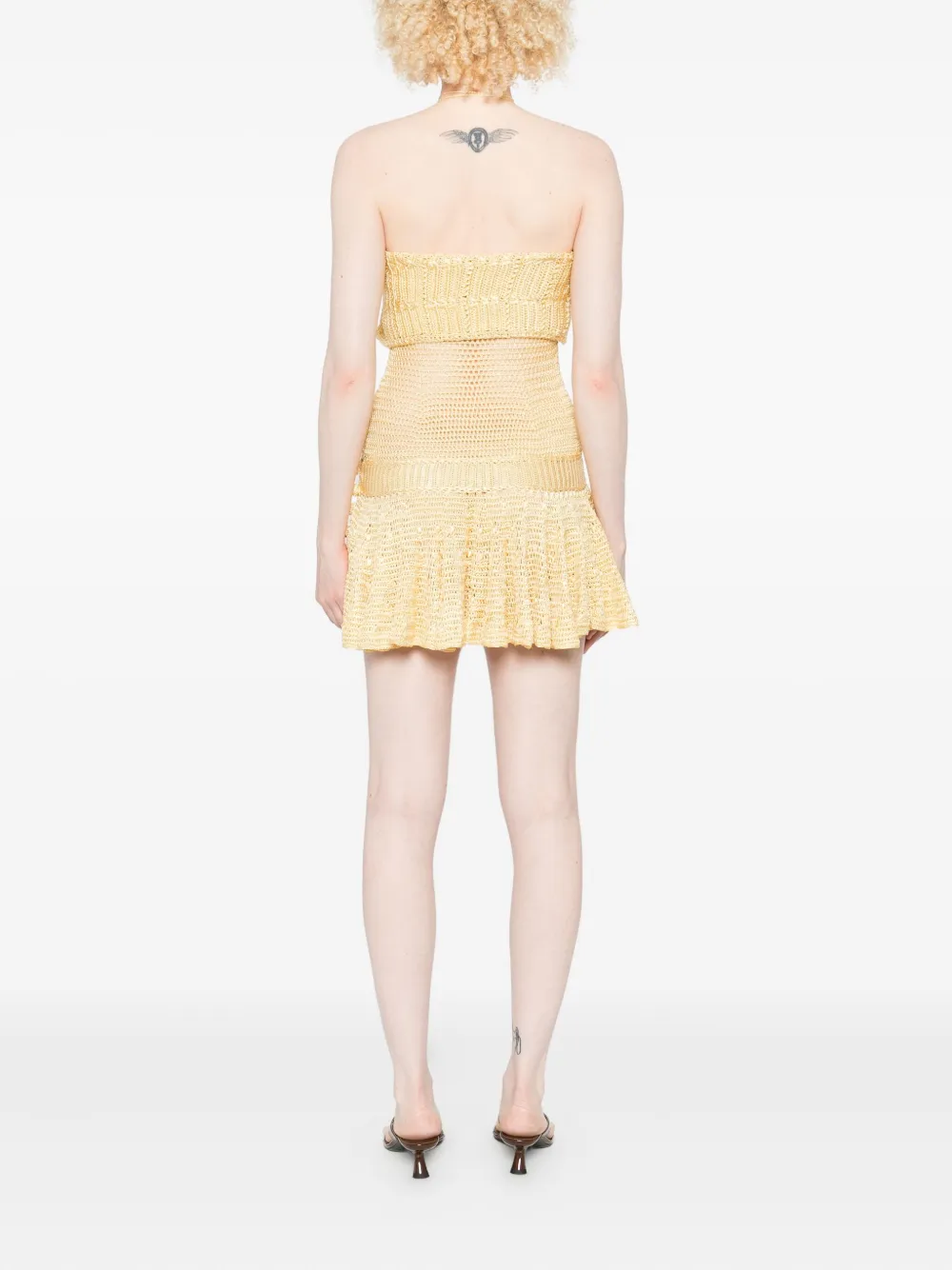 Danae Off-Shoulder Crochet Mini Dress