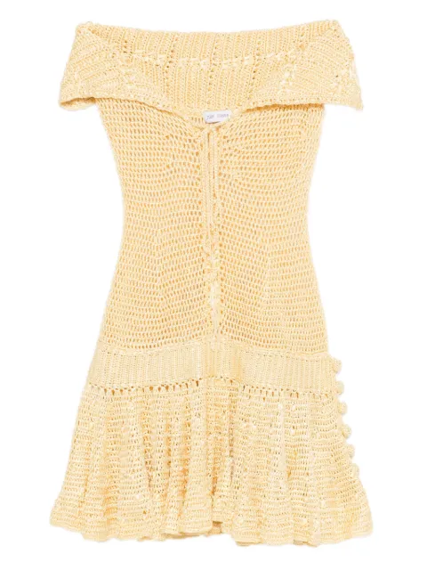 Judy Turner Danae off-shoulder crochet mini dress