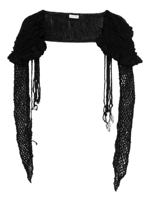 Judy Turner Shylla puff-sleeve crochet shrug