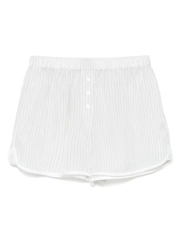 The Frankie Shop ブレンナ シアーストライプ ショートパンツ The Frankie Shop Brenna ストライプ ショートパンツ | ホワイト