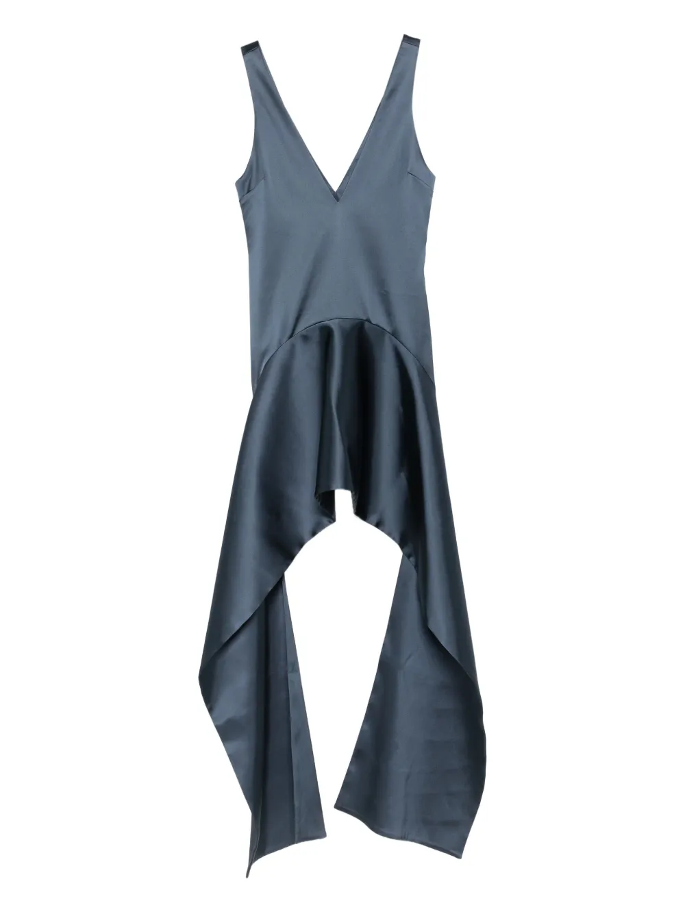 JW Anderson V-neck draped-hem dress Blauw