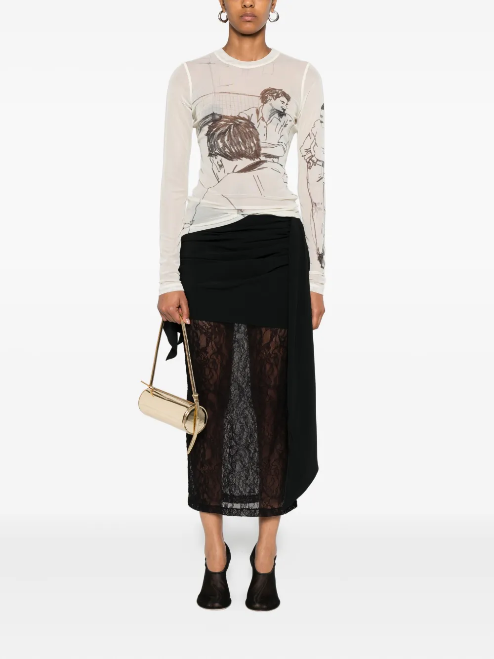 JW Anderson long-sleeves T-shirt Beige