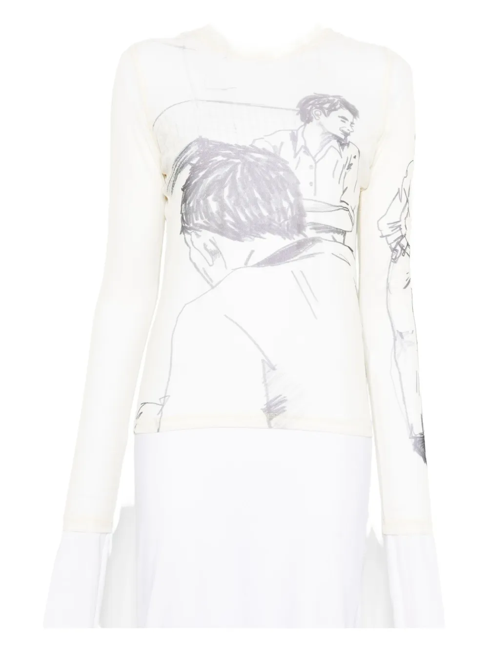 JW Anderson long-sleeves T-shirt Beige
