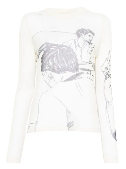 JW Anderson تيشيرت بأكمام طويلة