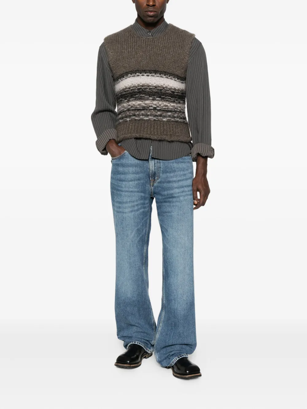OUR LEGACY rodeo wash twill jeans - Blauw