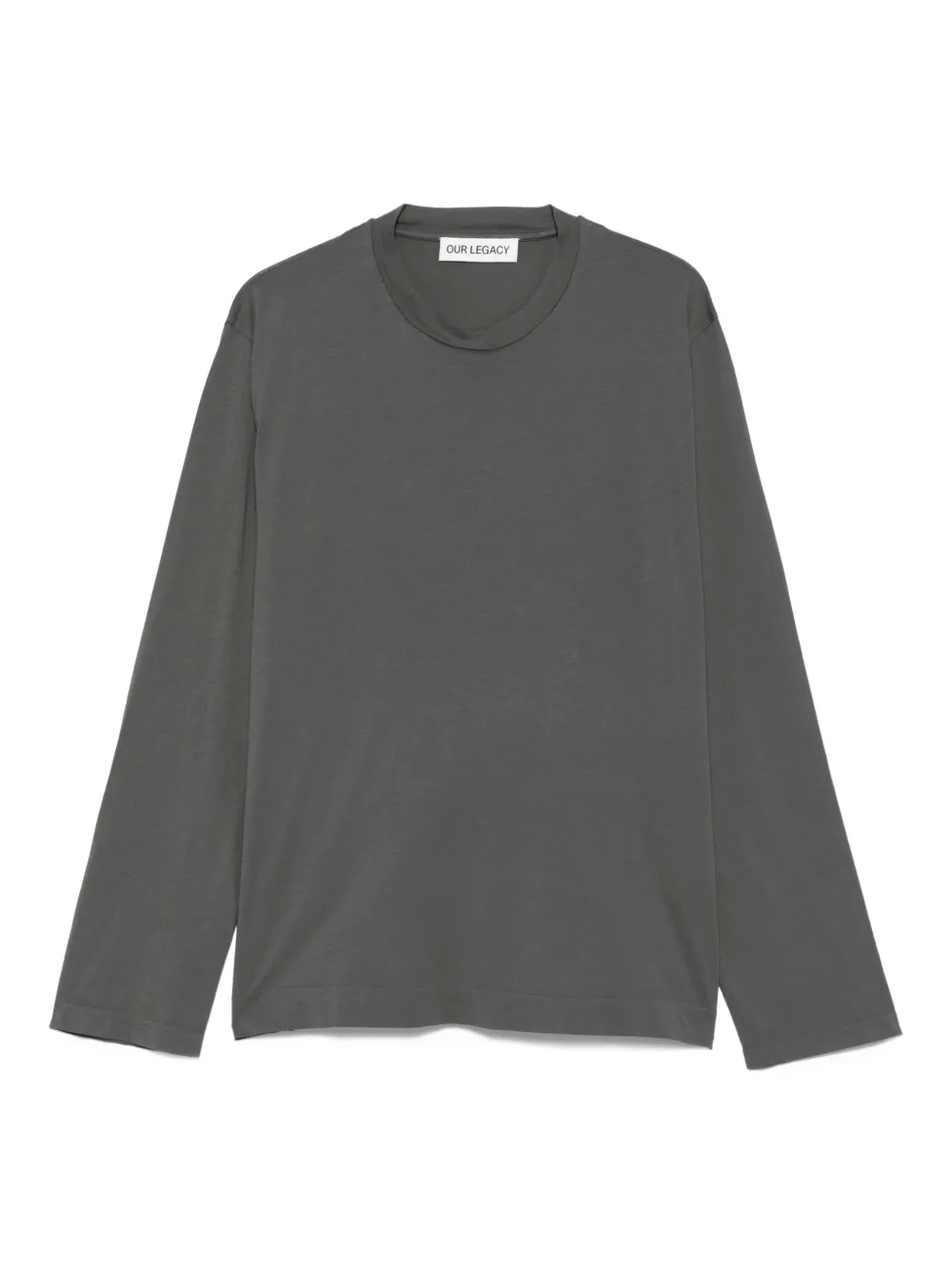 OUR LEGACY Katoenen T-shirt met lange mouwen Grijs