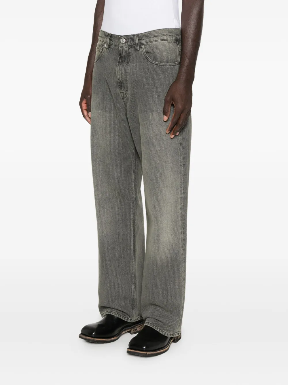 Our Legacy Chain-twill Third-cut Jeans In Gray