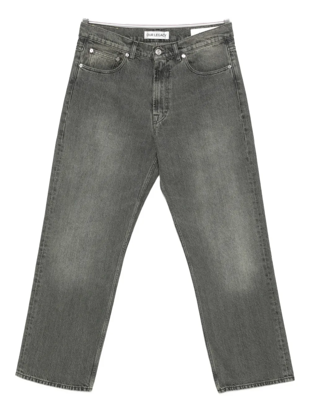 Our Legacy Chain-twill Third-cut Jeans In Gray