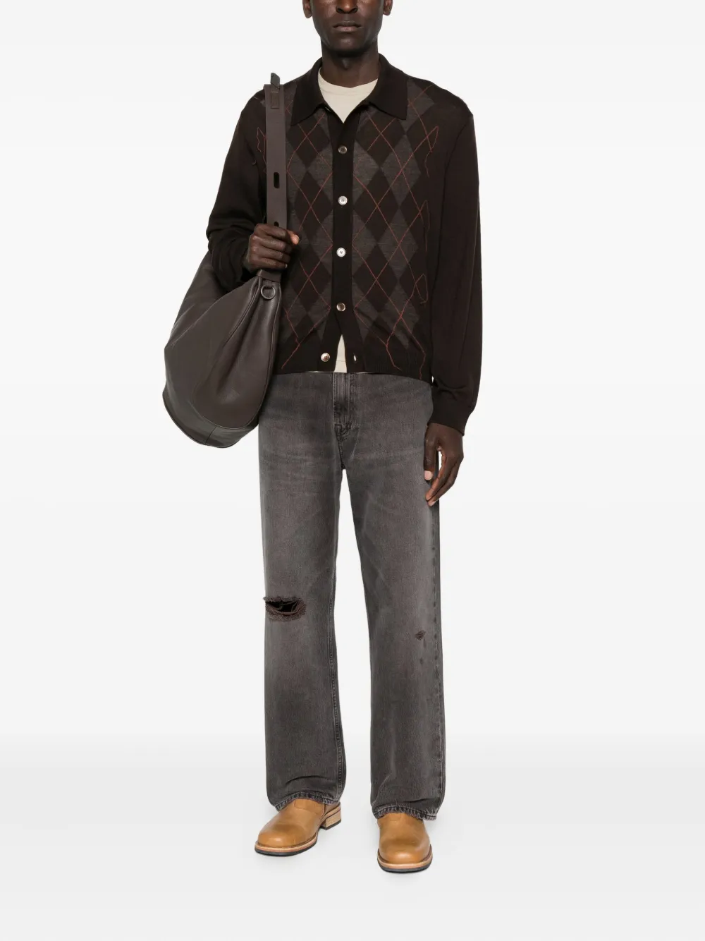 OUR LEGACY Third Cut jeans met gerafeld detail - Grijs