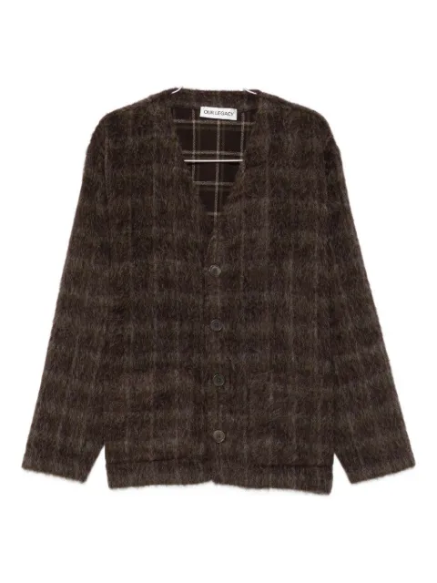 OUR LEGACY checked cardigan
