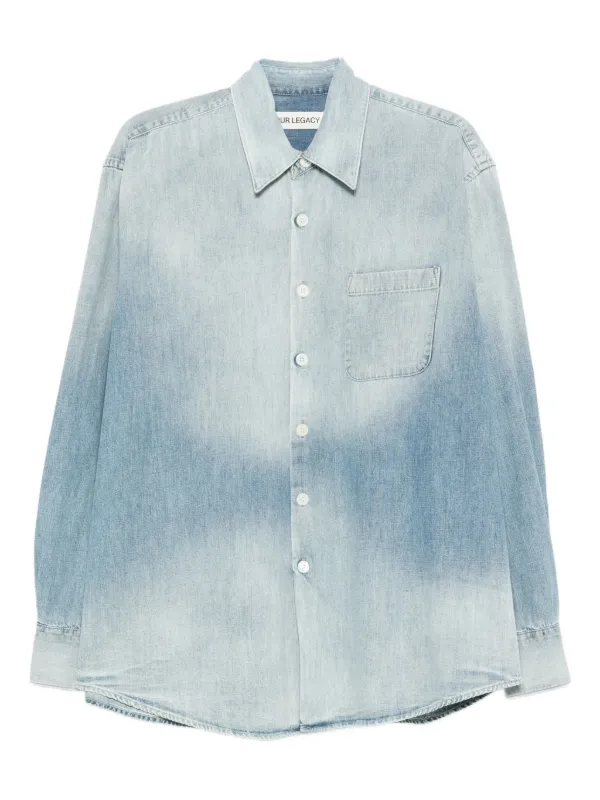 OUR LEGACY Above Denim Shirt in Blue