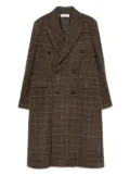 OUR LEGACY checked double-breasted coat - Brown