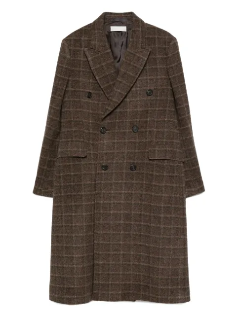 OUR LEGACY checked double-breasted coat