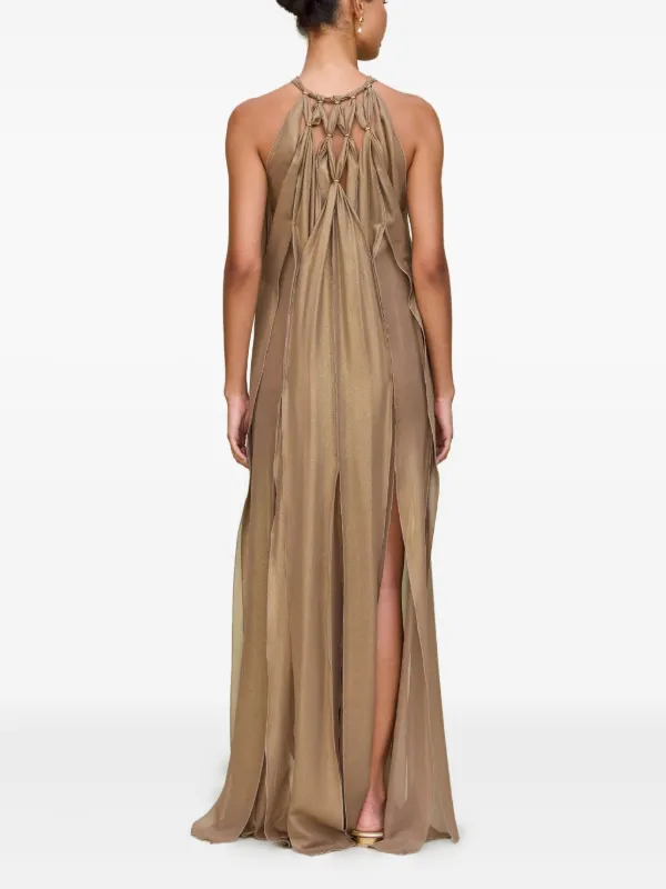 cult gaia gold dress PEMMA KNIT The smooth surface of the dress has a golden Cult Gaia Dresses | Cult
