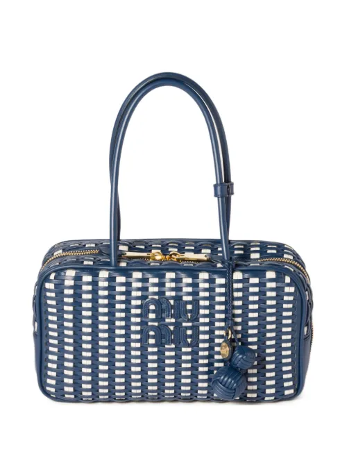 Sac porté épaule Beau à design tissé - Miu Miu - Modalova