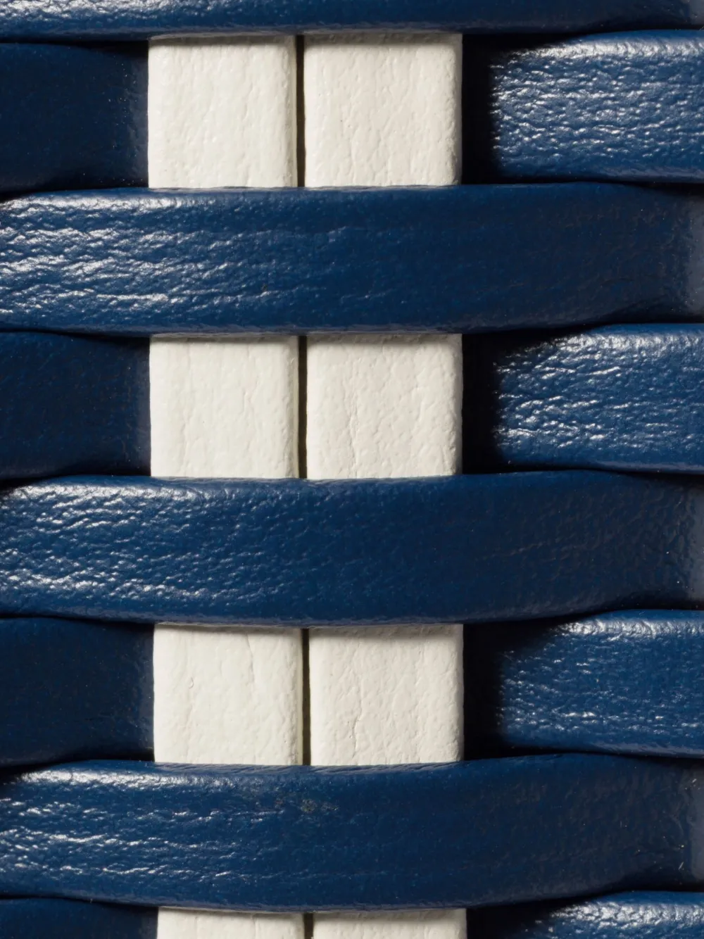 Miu Beau schoudertas met geweven design Blauw