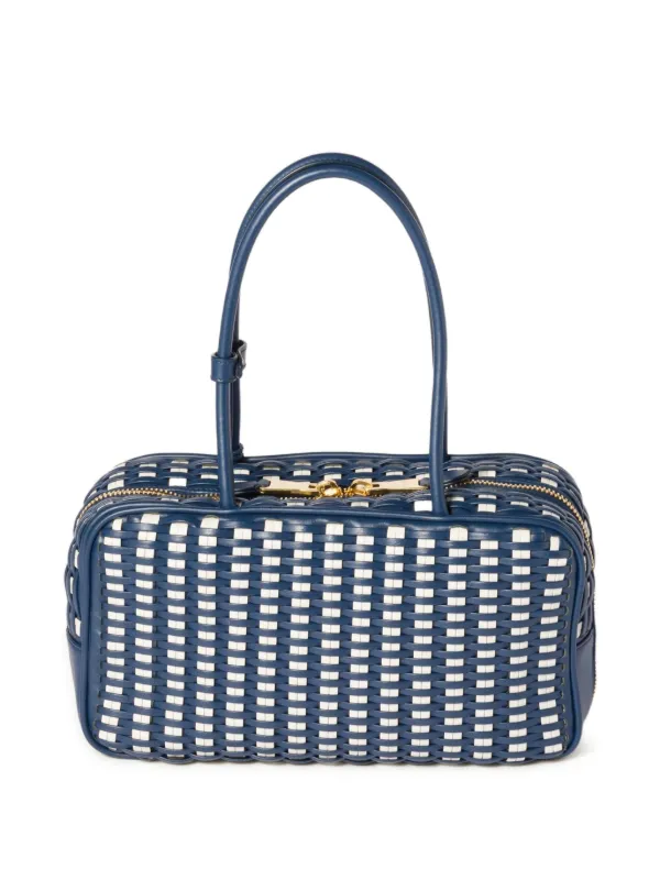 Miu Miu Beau woven-design Shoulder Bag | Blue | FARFETCH