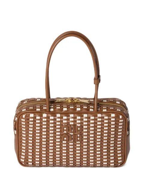 Miu Miu Bea woven-effect tote bag