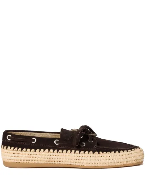 Miu Miu suede boat shoes