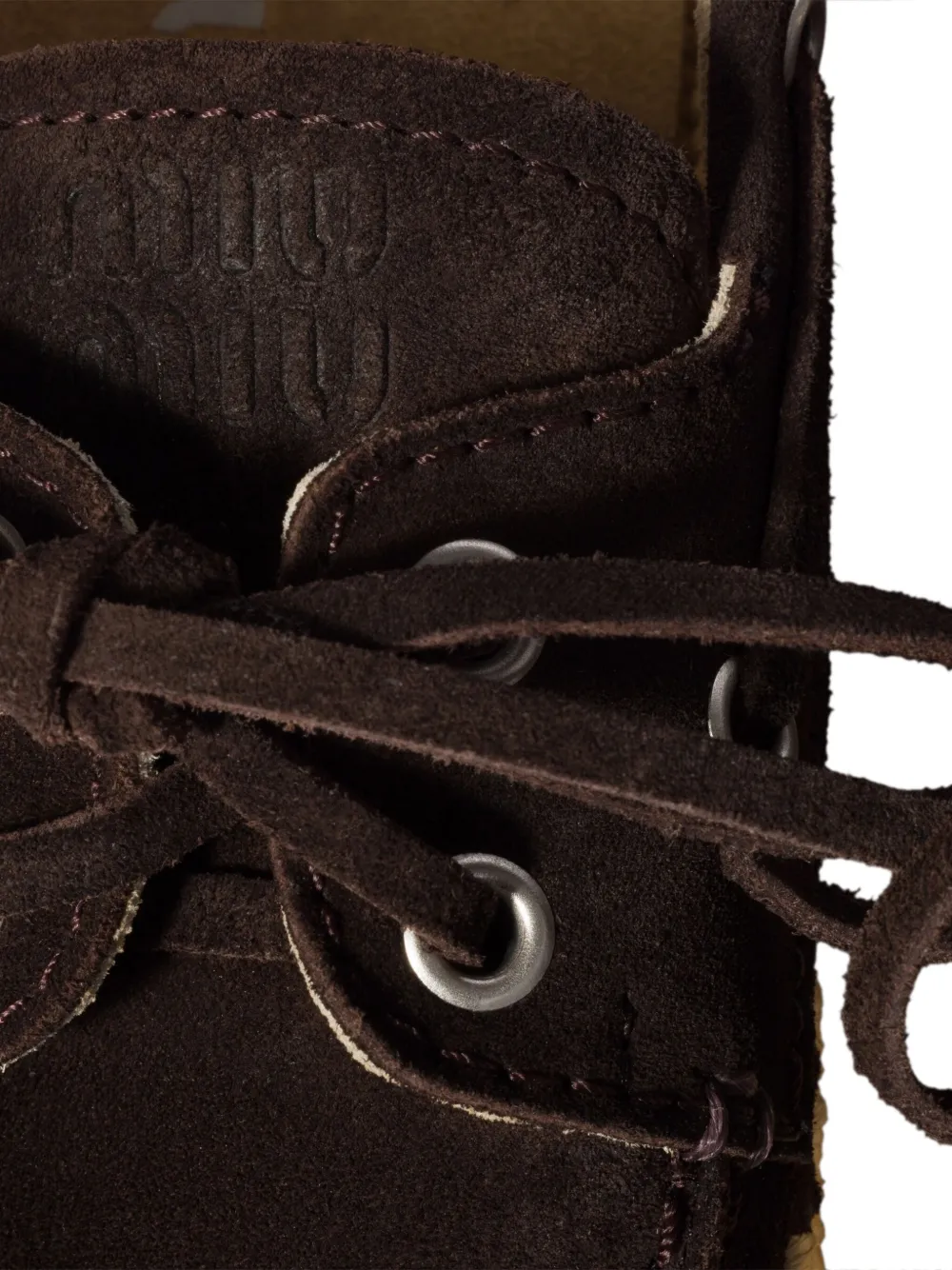 Miu suede boat shoes Brown