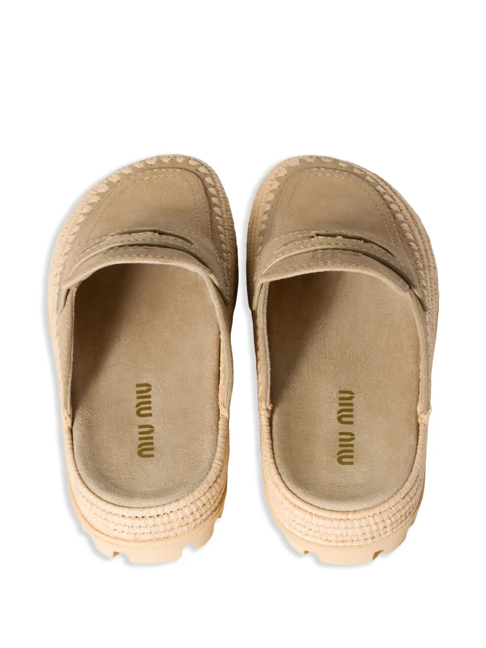 Miu suede mules Neutrals