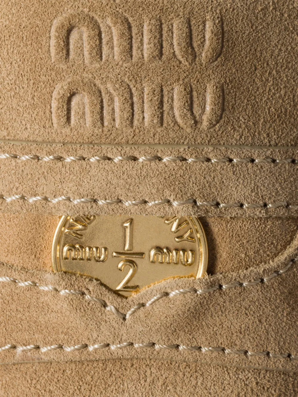 Miu suede mules Neutrals