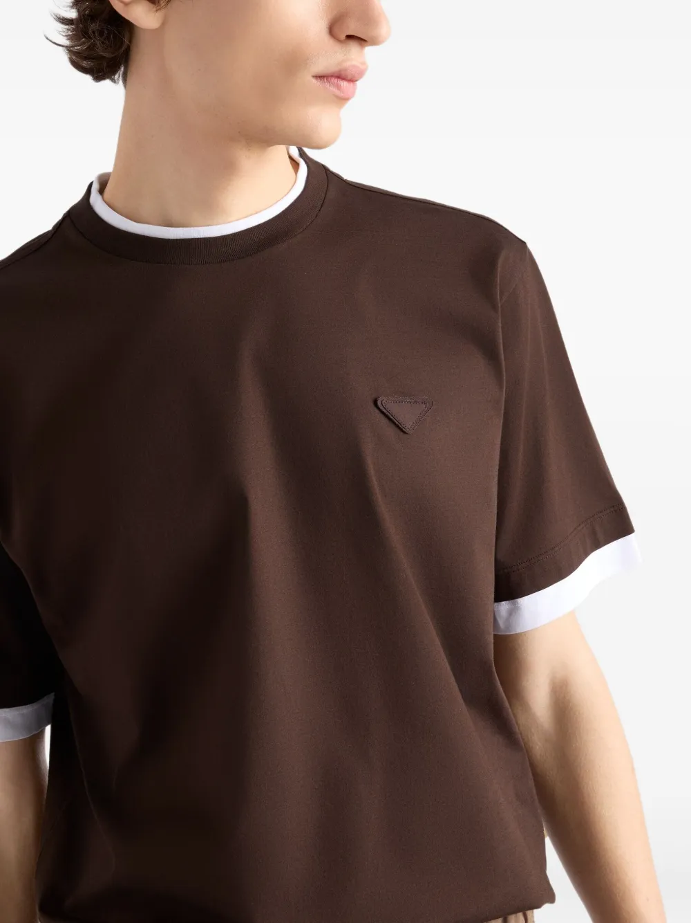 Prada Katoenen T-shirt Bruin