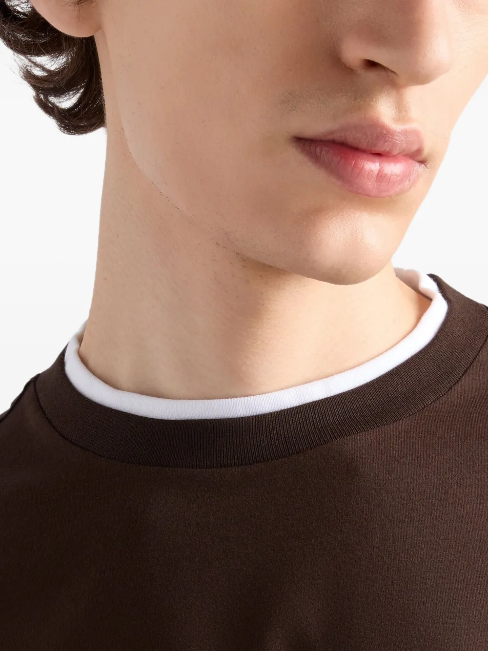 Prada Katoenen T-shirt Bruin