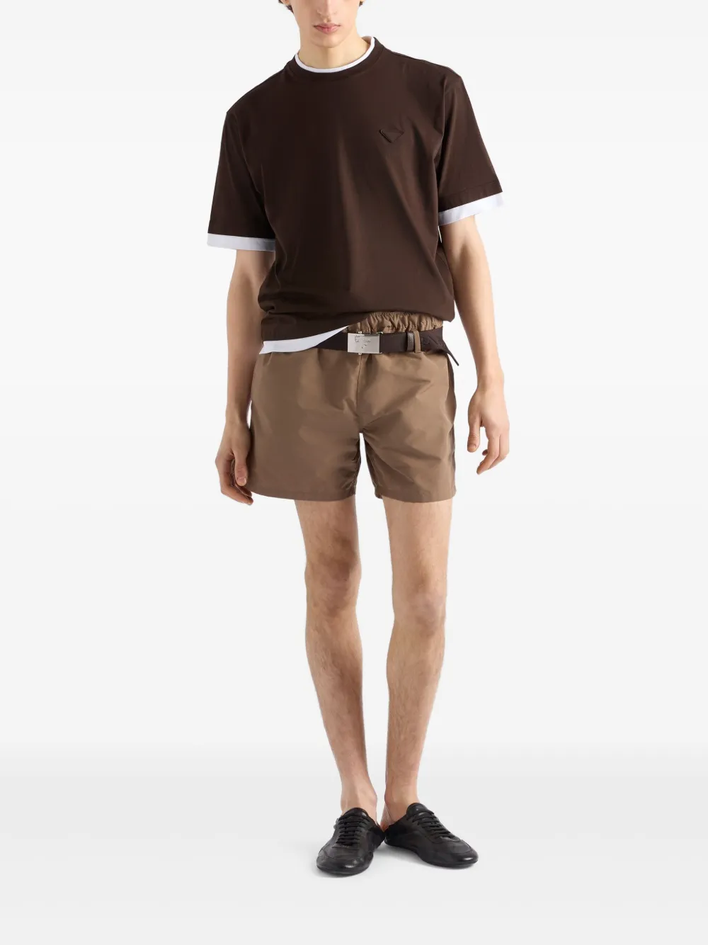 Prada Katoenen T-shirt - Bruin