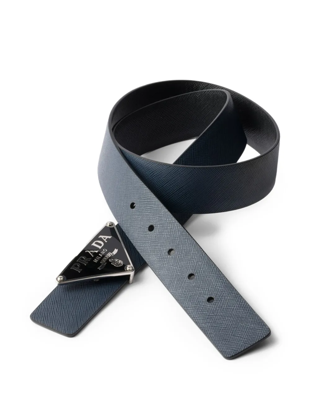 Prada Custom Belts omkeerbare leren riem Blauw