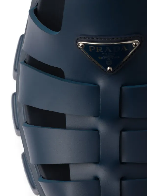 Prada Monolith チャンキーストラップ サンダル | ブルー