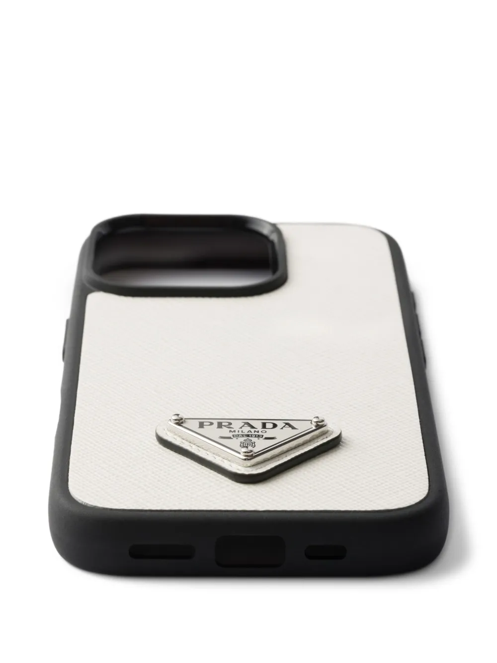 Prada Leather iPhone 16 Pro Case | White | FARFETCH AU