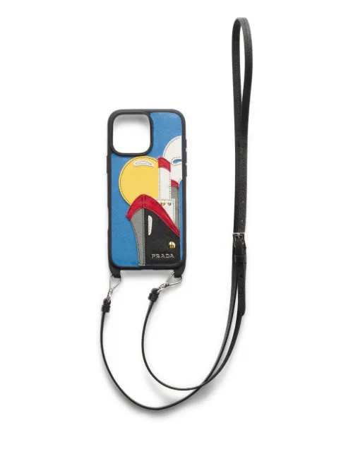 Coque d'iPhone 16 Pro Max à broderies - Prada - Modalova