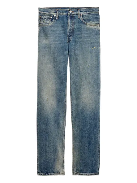 Prada jeans con parche del logo
