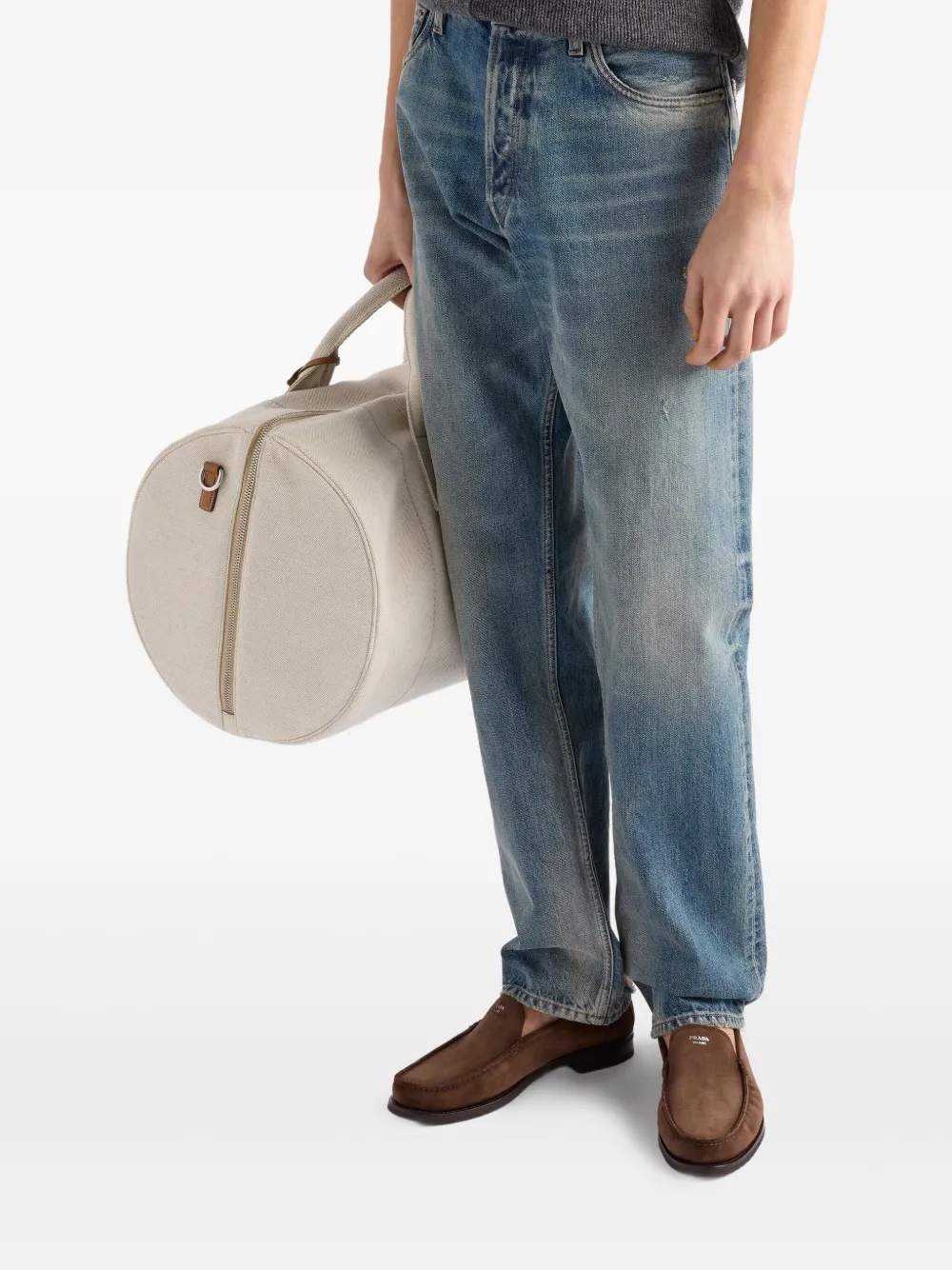 Prada Jeans met logopatch Blauw