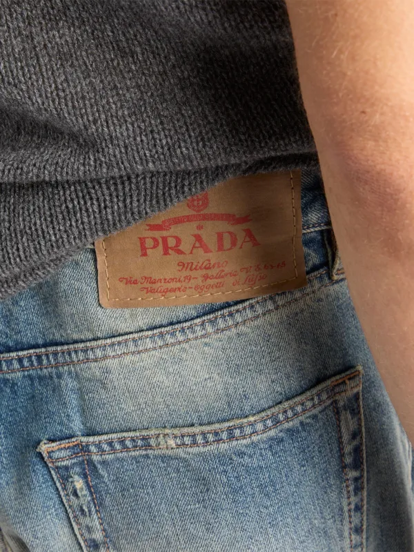 Prada logo-patch Jeans | Blue | FARFETCH