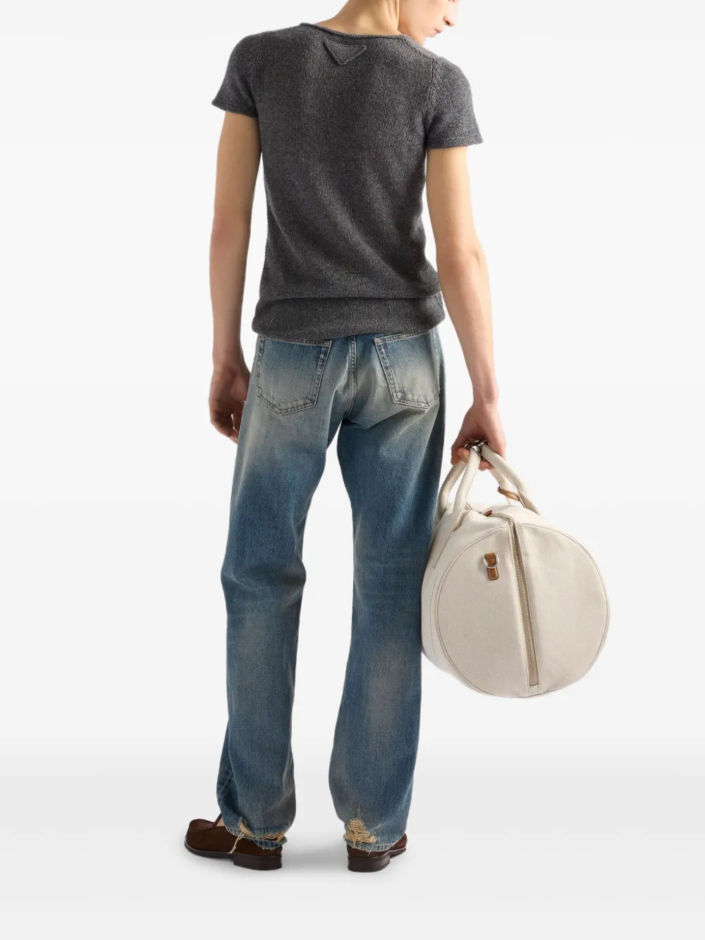 Prada Jeans met logopatch Blauw
