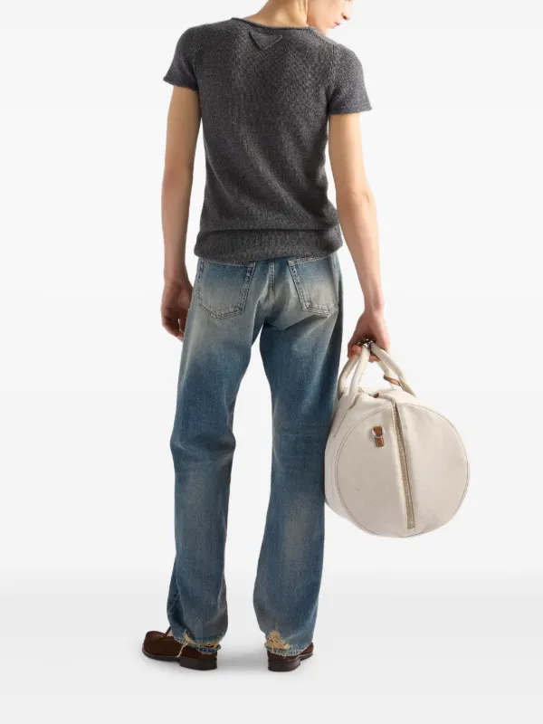 デニム・ジーパン Prada Classic Straight-Leg Denim Jeans With Branded Patch Prada Five-Pocket Denim Jeans | Saks Fifth Avenue
