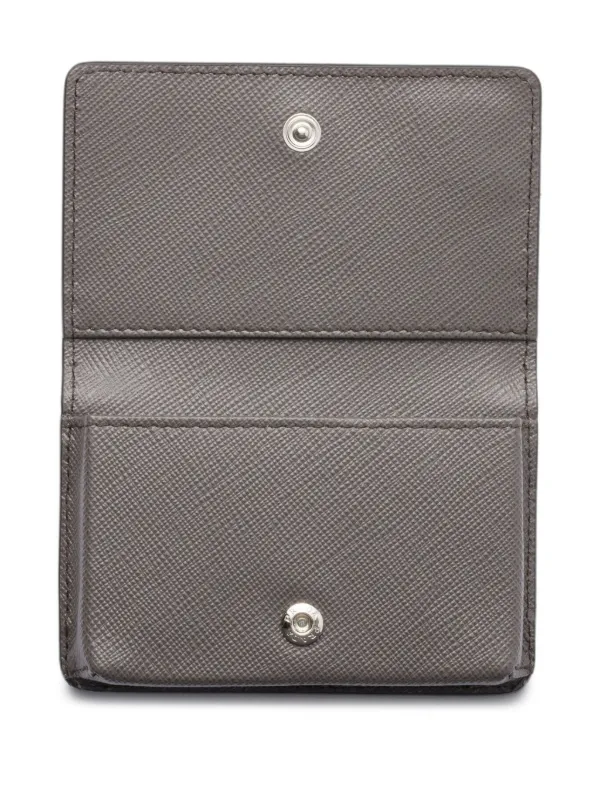 Prada サフィアーノレザーカードケース | グレー | FARFETCH JP